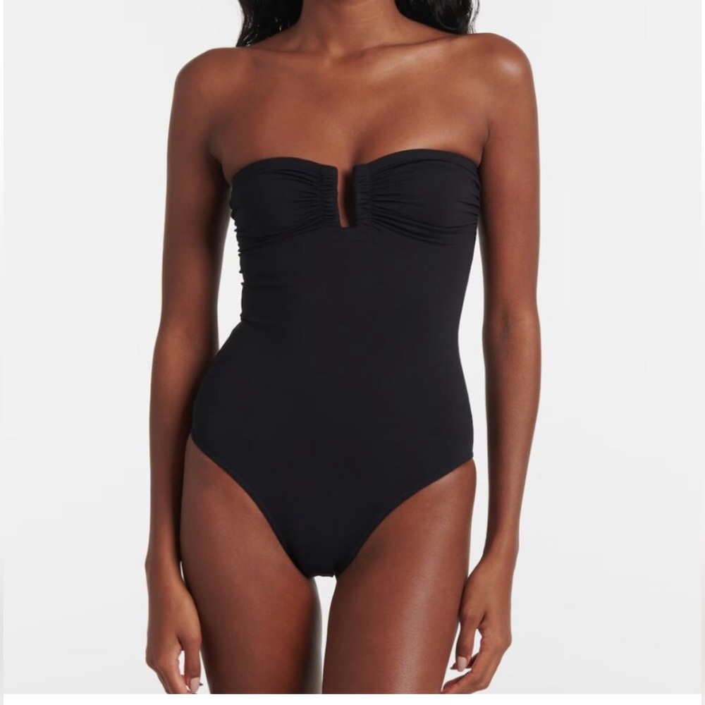 Eres - Noir Black -  Cassiopee Strapless U One Piece Bathingusit Size 42/10